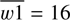 $ \overline{w1}=16\;\mathrm{mag} $