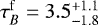 $\tau_B^{\mathrm{f}} = 3.5^{&#x002B;1.1}_{-1.8}$