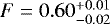$F = 0.60^{&#x002B;0.01}_{-0.02}$