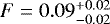 $F=0.09^{&#x002B;0.02}_{-0.02}$