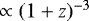 $\propto(1&#x002B;z)^{-3}$