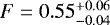 $F=0.55^{&#x002B;0.06}_{-0.04}$