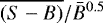 $\overline{(S-B)}/\bar{B}^{0.5}$