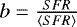 $b = \frac{SFR}{\langle SFR\rangle}$