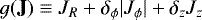 \begin{equation*}g(\textbf{J}) \equiv {J_R} &#x002B; \delta_{\phi} |{J_{\phi}}| &#x002B; \delta_z {J_z} \end{equation*}