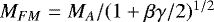 $M_{FM}=M_A/(1&#x002B;\beta\gamma/2)^{1/2}$