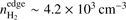 $ n_{{\mathrm H}_2}^\mathrm{edge}\sim4.2\times10^3\mathrm{cm}^{-3} $