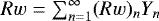 $Rw = \sum_{n=1}^{\infty}(Rw)_n Y_n$
