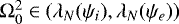 $\mathrm{\Omega}_0^2 \in (\lambda_N(\psi_i),\lambda_N(\psi_e))$
