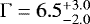 ${\mathrm\Gamma} = 6.5_{-2.0}^{&#x002B;3.0}$