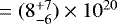 $= (8_{-6}^{&#x002B;7}) \times 10^{20}$