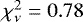 $\chi_{\nu}^2 = 0.78$