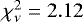 $\chi_{\nu}^2 = 2.12$