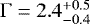 ${\mathrm\Gamma} = 2.4_{-0.4}^{&#x002B;0.5}$