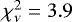 $\chi_{\nu}^2 = 3.9$