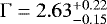 ${\mathrm\Gamma}=2.63_{-0.15}^{&#x002B;0.22}$