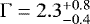 ${\mathrm\Gamma}=2.3_{-0.4}^{&#x002B;0.8}$