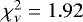 $\chi_{\nu}^2=1.92$