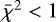 $\bar\chi^2<1$