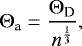 \begin{equation*} \mathrm{\Theta}_{\textrm{a}}={\mathrm{\Theta}_{\mathrm{D}}\over n^{1\over3}},\vspace*{-4pt}\end{equation*}