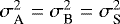 $\sigma^2_{\textrm{A}} = \sigma^2_{\textrm{B}} = \sigma^2_{\textrm{S}}$