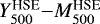 ${Y_{500}^{\textrm{HSE}}}{-}{M_{500}^{\textrm{HSE}}}$