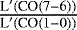 ${ \frac{\textrm{L}^{\prime} (\textrm{CO}(7-6))}{\textrm{L}^{\prime} (\textrm{CO}(1-0))}}$