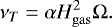 \begin{equation*} \nu_T = \alpha H_{\mathrm{gas}}^2 \mathrm{\Omega}.\end{equation*}