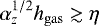 $\alpha_z^{1/2}h_{\mathrm{gas}} \gtrsim \eta$