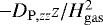 $-D_{\mathrm{P},zz} z/H_{\mathrm{gas}}^2$