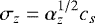 $\sigma_z=\alpha_z^{1/2} c_s$