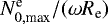 $N_{0,\textrm{max}}^{\textrm{e}}/(\omega R_{\textrm{e}})$