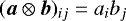 $(\vec{a}\otimes \vec{b})_{ij} = a_ib_j$