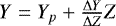 $Y = Y_p&#x002B;\frac{\mathrm{\Delta} Y}{\mathrm{\Delta} Z} Z$