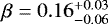 $\beta = 0.16^{&#x002B;0.03}_{-0.06}$