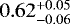 $0.62^{&#x002B;0.05}_{-0.06}$