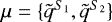 $\mu = \{\tilde{q}^{S_1}, \tilde{q}^{S_2}\}$