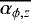 $\overline{\alpha_{\phi,z}}$
