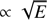 $ \propto\sqrt E $