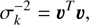 $$ \sigma_k^{-2}=\boldsymbol\upsilon^T\boldsymbol\upsilon, $$