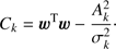 $$ C_k=\boldsymbol w^T\boldsymbol w-\frac{A_k^2}{\sigma_k^2}. $$