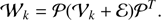 $$ {\mathcal W}_k=\mathcal P{({\mathcal V}_k+\varepsilon)\mathcal P^T}. $$