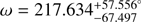 $ \omega=217.634_{-67.497}^{+57.556} $