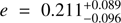 $ e=0.211_{-0.096}^{+0.089} $