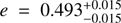 $ 0.493_{-0.015}^{+0.015} $