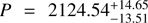 $ 2124.54_{-13.51}^{+14.65} $