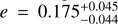 $ 0.175_{-0.044}^{+0.045} $