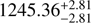 $ 1245.36_{-2.81}^{+2.81} $