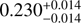 $ 0.230_{-0.014}^{+0.014} $