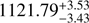 $ 1121.79_{-3.43}^{+3.53} $
